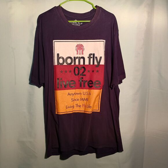 Born Fly “Live Free 02” Graphic T-Shirt – Urban Streetwear Tee - Picture 1 of 4